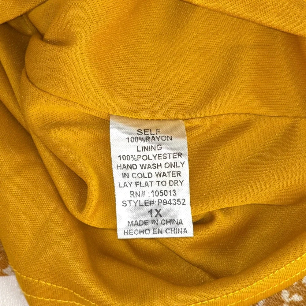 Savannah Jane Flutter Sleeve Blouse 1X Embroidered Floral Cottage Peasant Boho - Picture 5 of 14